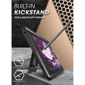 Etui Supcase Unicorn Beetle Pro für Samsung Galaxy Tab A8 10.5 X200 / X205 Schwarz