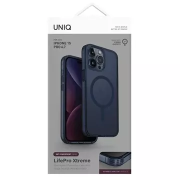 Etui UNIQ LifePro Xtreme für iPhone 15 Pro Max 6,7" Magclick Charging ciemnoniebieski/smoke blue