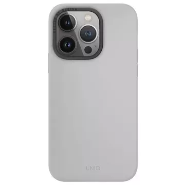 Etui UNIQ Lino Hue für iPhone 15 Pro 6,1" Magclick Charging jasnoszary/kreidegrau