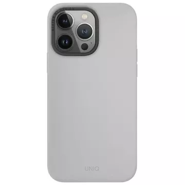 Etui UNIQ Lino Hue für iPhone 15 Pro Max 6,7" Magclick Charging jasnoszary/kreidegrau