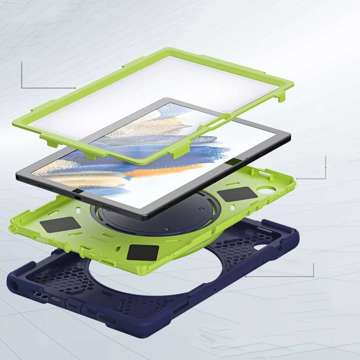 Etui X-Armor für Samsung Galaxy Tab A8 10.5 X200 / X205 Navy/Lime