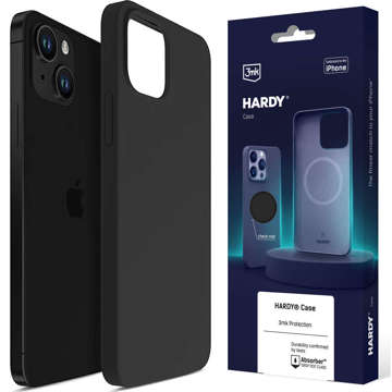 Etui für Telefon 3mk für Apple iPhone 13 Hardy Silicone MagCase Black