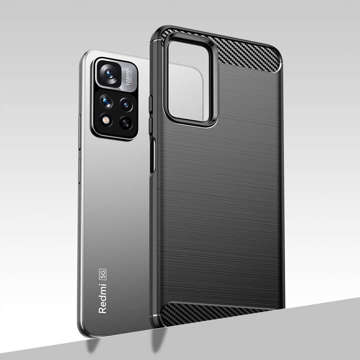 Etui für Xiaomi Poco X4 NFC 5G Alogy Rugged Armor obudowa TPU Carbon Black