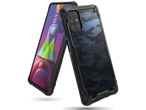 Etui für das Ringke Fusion X von Samsung Galaxy M51 Camo Black