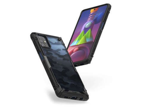 Etui für das Ringke Fusion X von Samsung Galaxy M51 Camo Black