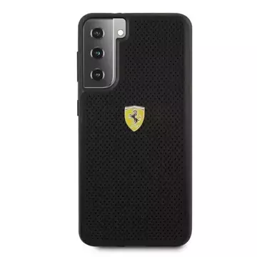 Etui für das Telefon Ferrari Hardcase für das Samsung Galaxy S21 Plus czarny/black hardcase On Track Perforated