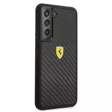 Etui für das Telefon Ferrari Hardcase für das Samsung Galaxy S22 czarny/black hardcase On Track Real Carbon