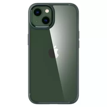 Etui für das Telefon Spigen Ultra Hybrid für das iPhone 13 Midnight Green