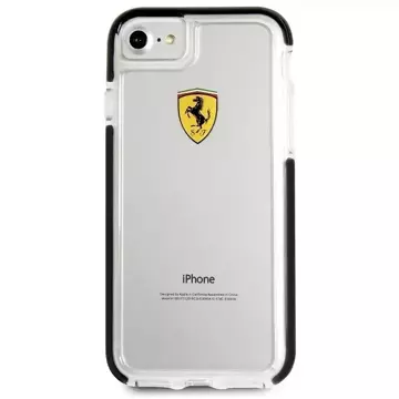 Etui na telefon Ferrari Hardcase iPhone 7/8 SE 2020 / SE 2022 Stoßfest transparent schwarz