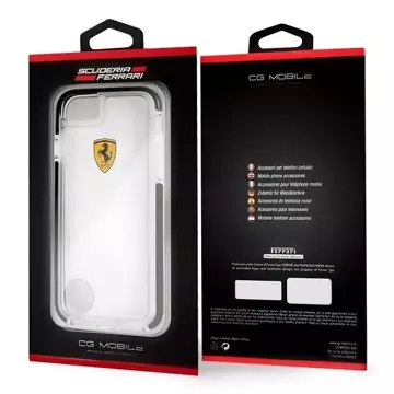 Etui na telefon Ferrari Hardcase iPhone 7/8 SE 2020 / SE 2022 Stoßfest transparent schwarz