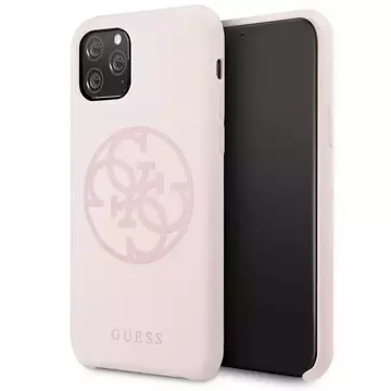 Etui na telefon Guess do iPhone 11 Pro hellrosa/jasnoróżowy Hartschale Silikon 4G Ton in Ton