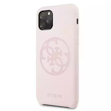 Etui na telefon Guess do iPhone 11 Pro hellrosa/jasnoróżowy Hartschale Silikon 4G Ton in Ton