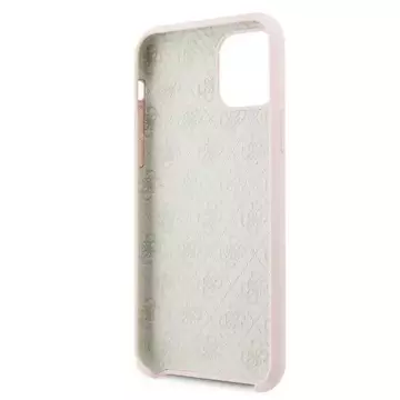 Etui na telefon Guess do iPhone 11 Pro hellrosa/jasnoróżowy Hartschale Silikon 4G Ton in Ton