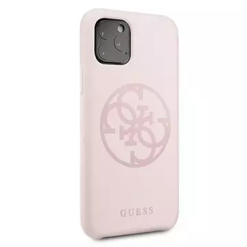 Etui na telefon Guess do iPhone 11 Pro hellrosa/jasnoróżowy Hartschale Silikon 4G Ton in Ton