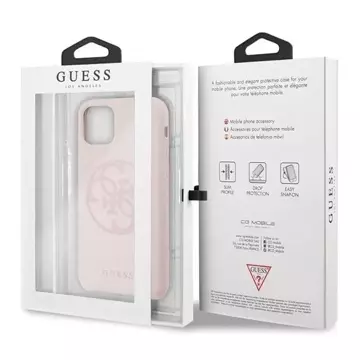 Etui na telefon Guess do iPhone 11 Pro hellrosa/jasnoróżowy Hartschale Silikon 4G Ton in Ton