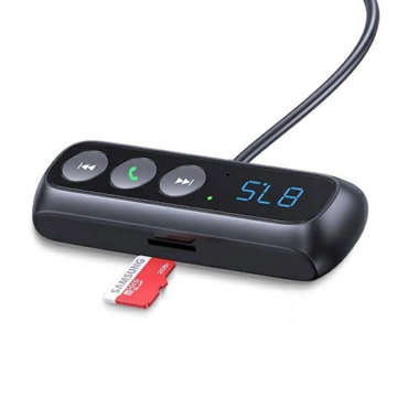 FM / AUX-Sender Bluetooth 5.0 USAMS-Empfänger MP3-Micro-SD-Audioadapter Schwarz