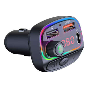 FM-Transmitter Bluetooth 5.0 C14 MP3-Player USB-Autoladegerät USB-C PD