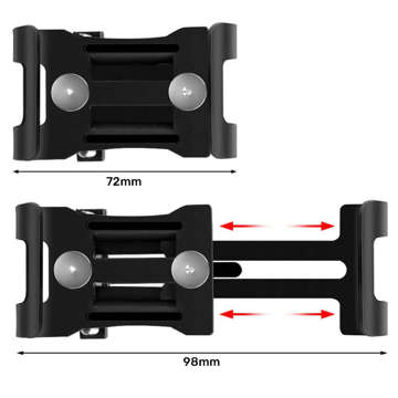 Fahrradhalter Alogy Metal Fahrradhalter für das Telefon am Lenker für das Fahrrad Motorroller Schwarz Sicherheitsgurt