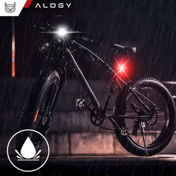 Fahrradlicht 2in1 Vorne Hinten Wasserdicht IPX4 LED Vorne Hinten USB Licht Fahrradlicht Set Alogy