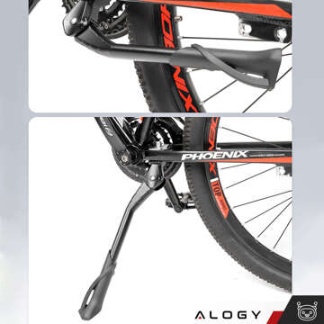 Fahrradständer verstellbare Beine Fahrradständer 24-29 cm zentrales Aluminium Alogy schwarz