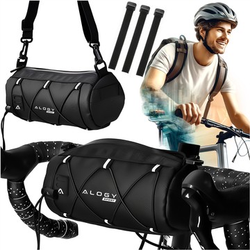 Fahrradtasche Fahrradtasche 2,5 l Fahrradhalter Lenkerrahmentasche Beutelhülle 23,6 x 10,5 x 10 cm (S) Alogy Sport schwarz