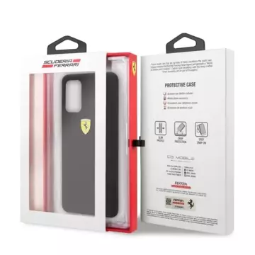 Ferrari Hardcase für Samsung Galaxy S20 Plus schwarz/schwarzes Silikon