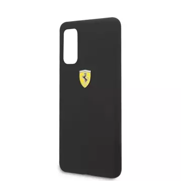 Ferrari Hardcase für Samsung Galaxy S20 schwarz/schwarzes Silikon