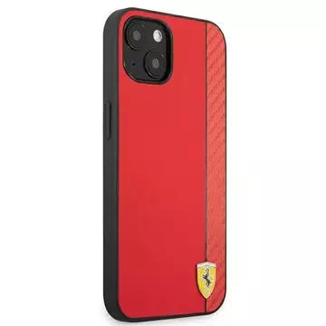 Ferrari iPhone 13 6.1" Hülle rot/rot Hardcase On Track Carbon Stripe