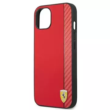 Ferrari iPhone 13 6.1" Hülle rot/rot Hardcase On Track Carbon Stripe