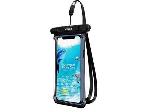 Fonken wasserdichte Hülle für Universaltelefon IPX8 bis 6,5 "Schwarz