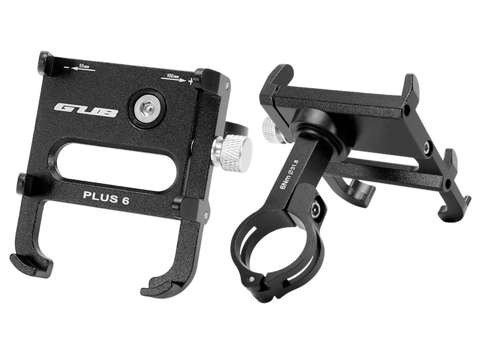 GUB Plus 6 Motorrad Fahrradhalter für ein Smartphone, Aluminium schwarz