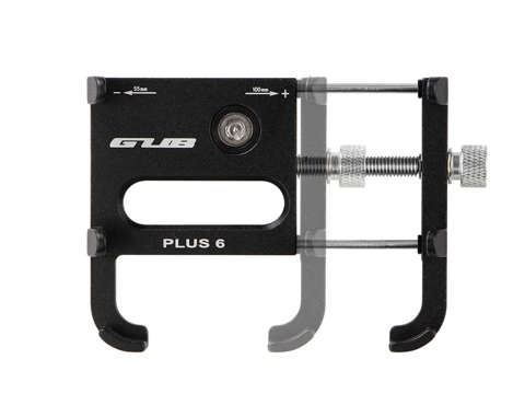 GUB Plus 6 Motorrad Fahrradhalter für ein Smartphone, Aluminium schwarz
