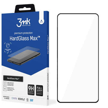 Gehärteter Glasbildschirm 3mk HardGlass Max FP für Samsung Galaxy S22 Schwarz