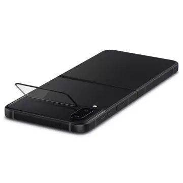 Gehärtetes Glas Spigen Glass FC "EZ FIT" Rahmenfolie 2er-Pack für Samsung Galaxy Z Flip 4 Schwarz