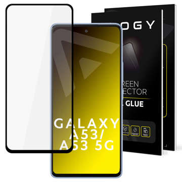 Gehärtetes Glas für Alogy Full Glue Hülle freundlich für Samsung Galaxy A53 / A53 5G Schwarz