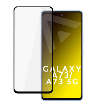 Gehärtetes Glas für Alogy Full Glue Hülle freundlich für Samsung Galaxy A73 / A73 5G Schwarz