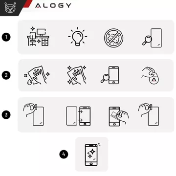 Gehärtetes Glas für Apple iPhone 16 Displayschutzfolie 9H Alogy Heavy Pro™️