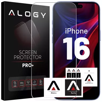 Gehärtetes Glas für Apple iPhone 16 Displayschutzfolie 9H Alogy Heavy Pro™️