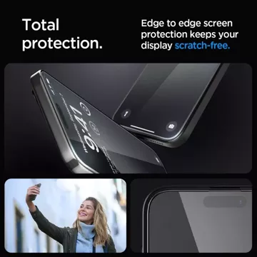 Gehärtetes Glas spigen glas.tr „ez fit“ fc iPhone 15 Pro Max schwarz