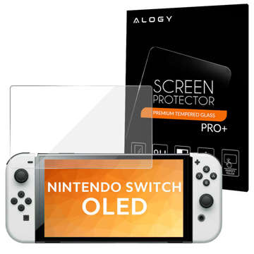 Gehärtetes Glas x2 9H Alogy Schutzscheibe für Nintendo Switch OLED