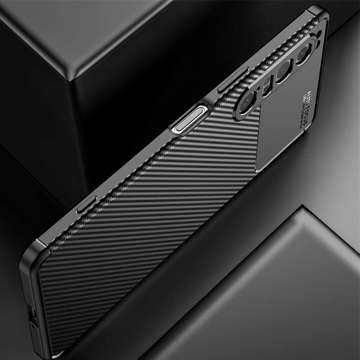 Gepanzerte Hülle Alogy TPU Carbon Hülle für Sony Xperia 1 IV 2022 Schwarz