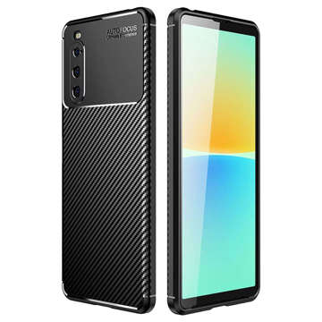 Gepanzerte Hülle Alogy TPU Carbon Hülle für Sony Xperia 10 IV 2022 Schwarz