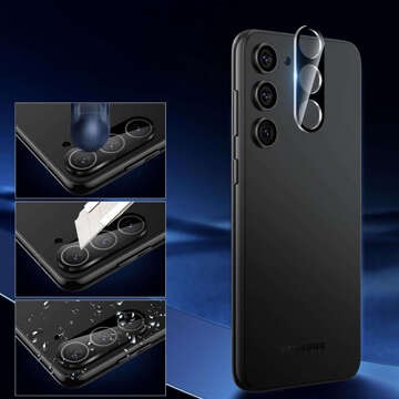 Glas für Samsung Galaxy S23 FE Kameraobjektiv 3D gehärteter Vollschutz des gesamten Objektivs schwarzes Glas
