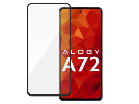 Glass Alogy Full Glue Hülle freundlich für Samsung Galaxy A72 Schwarz