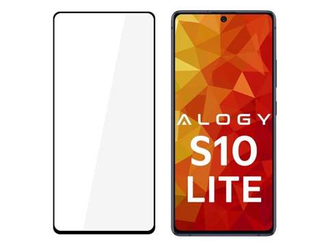 Glass Alogy Full Glue Hülle freundlich für Samsung Galaxy S10 Lite schwarz