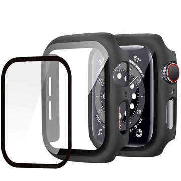 Glass Case Kit für Defense360 Smartwatch Cover Glass für Apple Watch 7 45mm Schwarz