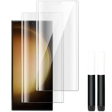 Glastify UVTG 2-PACK Panzerglas für Samsung Galaxy S23 Ultra Clear