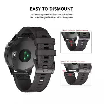 Glatte Garmin Fenix ​​5 / 6 / 6 Pro / 7 Schwarz