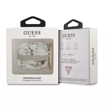 Guess GUA3HCHMAG AirPods 3 Cover Szary/Grey Marble Strap Collection