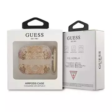 Guess GUA3HHFLD AirPods 3 Cover złoty/gold Paisley Strap Collection